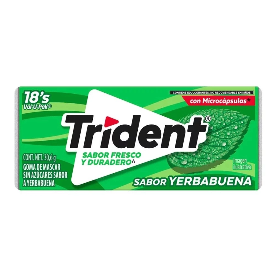 CHICLE TRIDENT HIERBABUENA