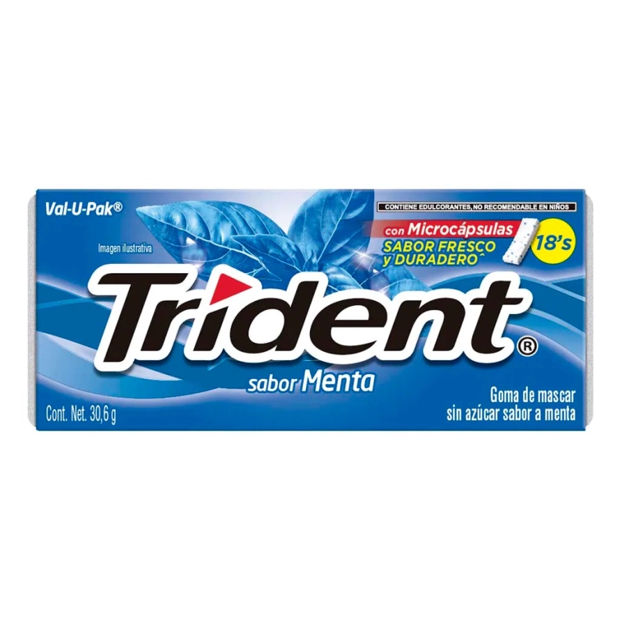 CHICLE TRIDENT MENTA